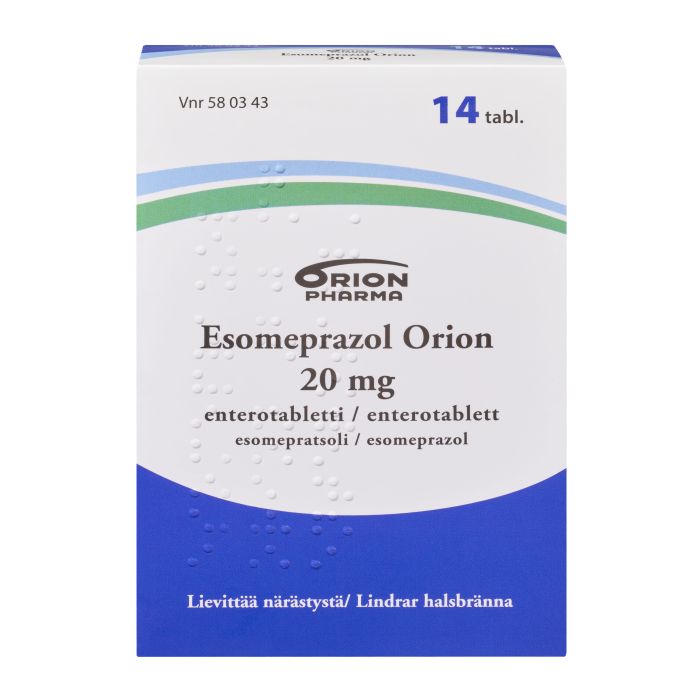 ESOMEPRAZOL ORION enterotabletti 20 mg 14 fol kuva 2