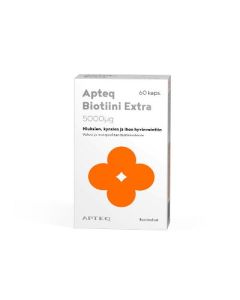 Apteq Biotiini Extra 5000 mikrog 60 kaps