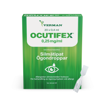 OCUTIFEX silmätipat, liuos, kerta-annospakkaus 0,25 mg/ml 20 x 0,4 ml
