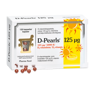 D-Pearls 125 mikrog 120 kaps