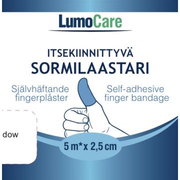 Lumocare itsekiinnittyvä sormilaastari 5 m x 2,5 cm beige 1 kpl