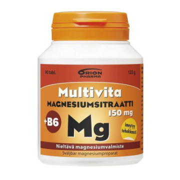 Multivita Magnesiumsitraatti +B6 150 mg 90 tabl