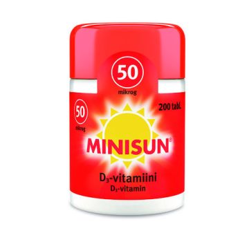 MINISUN D-VITAMIINI 50 MIKROG PURUTABL 200 kpl