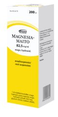 MAGNESIAMAITO oraalisuspensio 82,5 mg/ml 200 ml