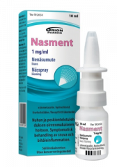 NASMENT nenäsumute, liuos 1 mg/ml sumutepumppu 10 ml